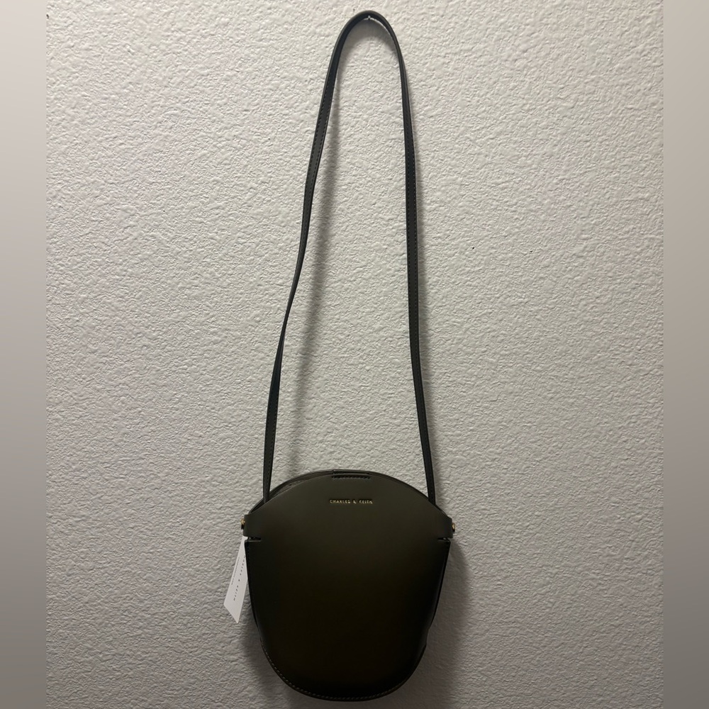 Charles & Keith Dark Green Crossbody Bag